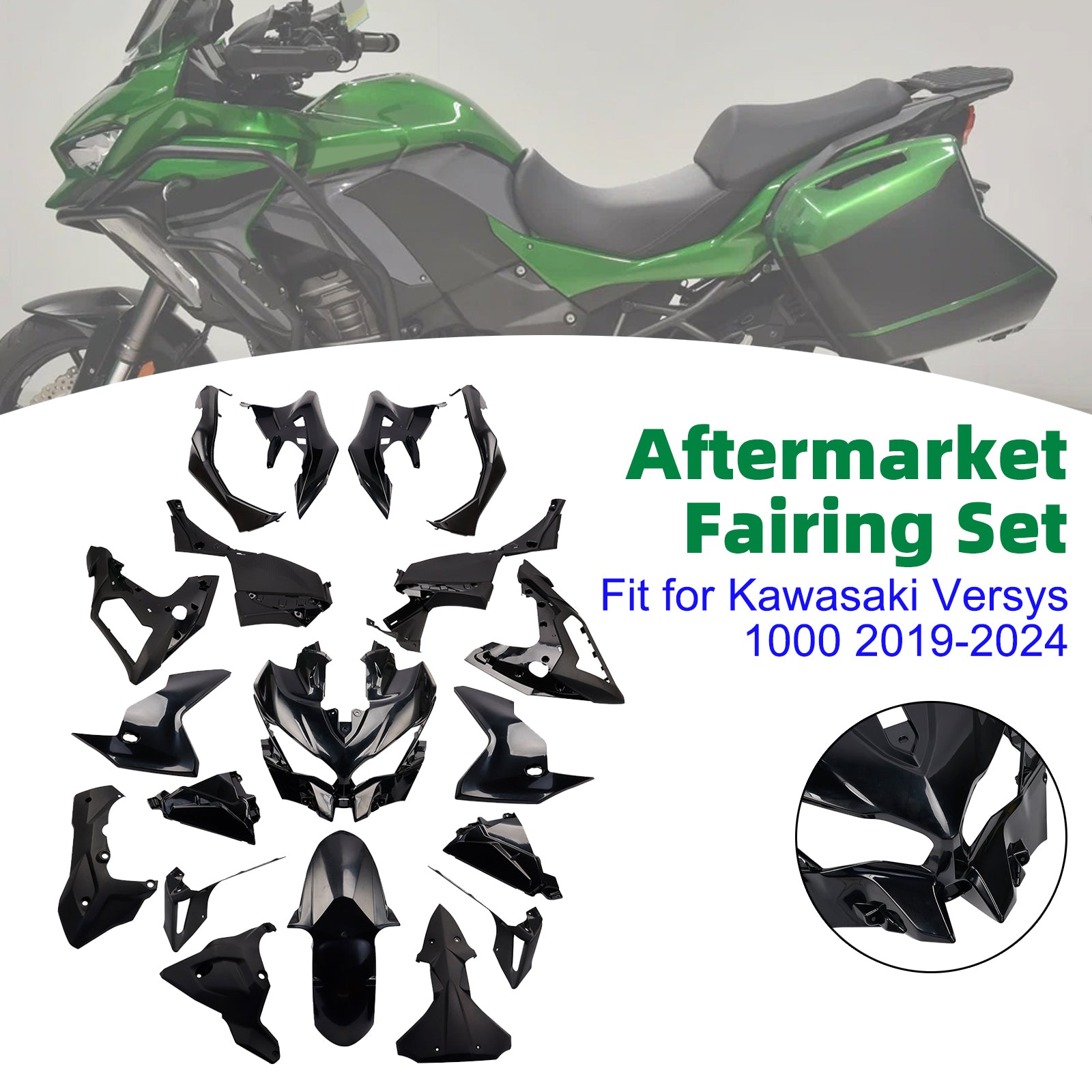 Bodywork Fairing Injection Unpainted For Kawasaki Versys 1000 2019-2024