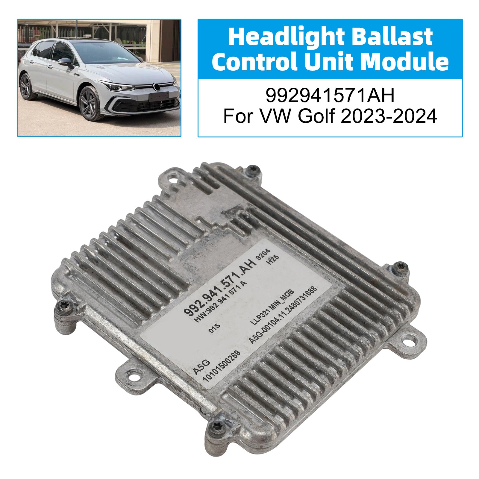 Headlight Ballast Control Unit Module 992941571AH For VW Golf 2023-2024