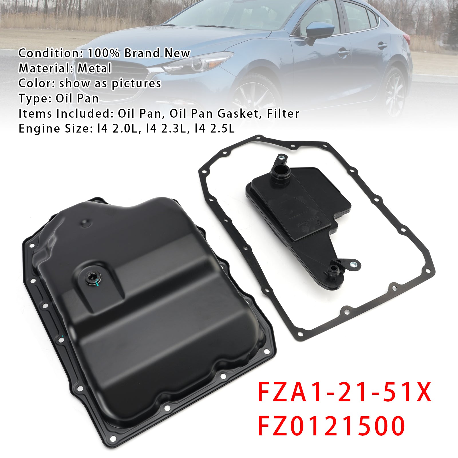Transmission Oil Pan W/Gasket??Filter Kit For Mazda 3 2.0L 2.5L 2012-2018