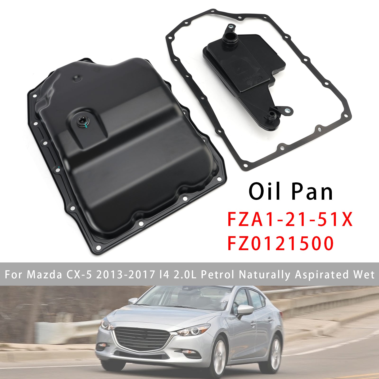 Transmission Oil Pan W/Gasket??Filter Kit For Mazda 3 2.0L 2.5L 2012-2018