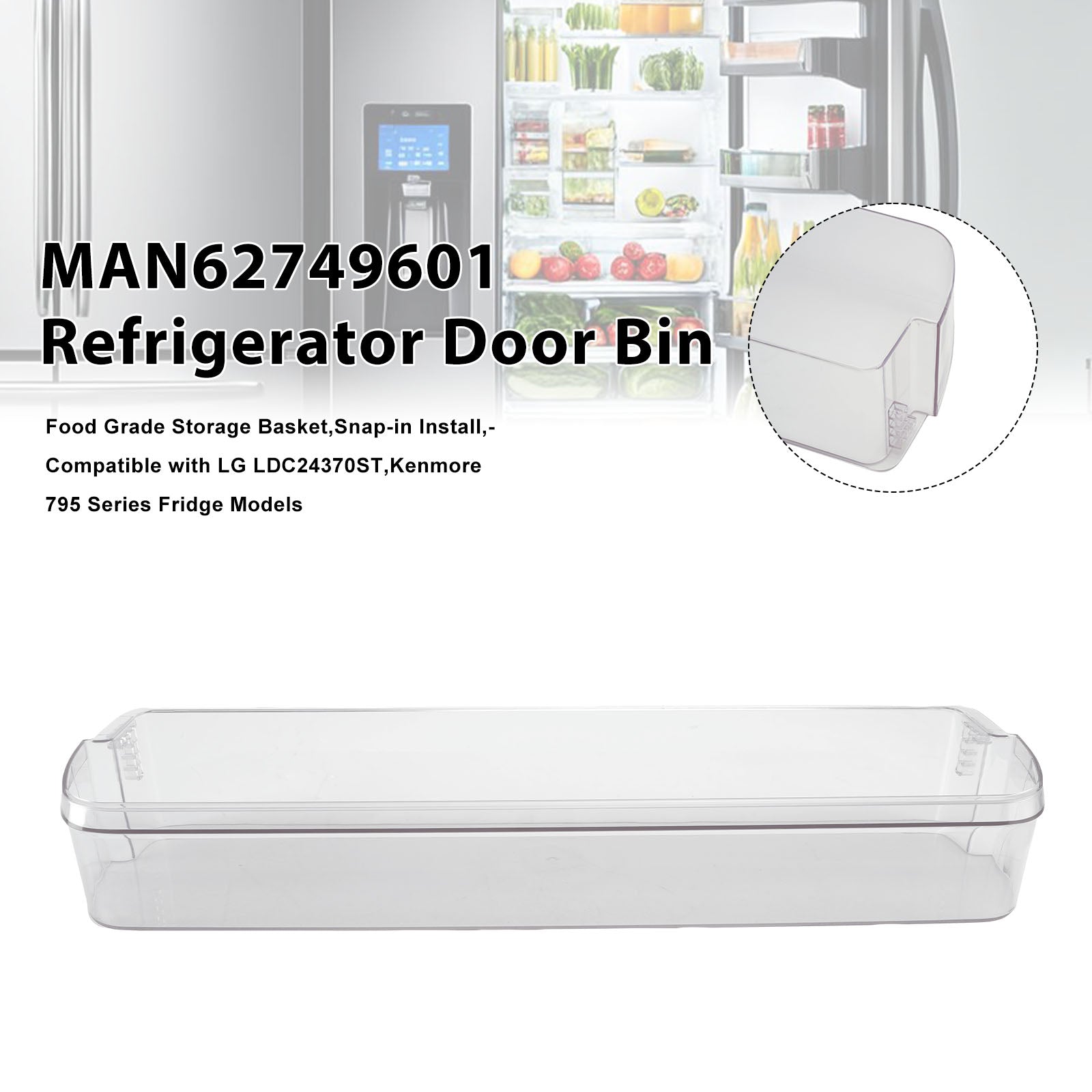MAN62749601 Refrigerator Door Rack replacement for LG ?? Kenmore Fridges
