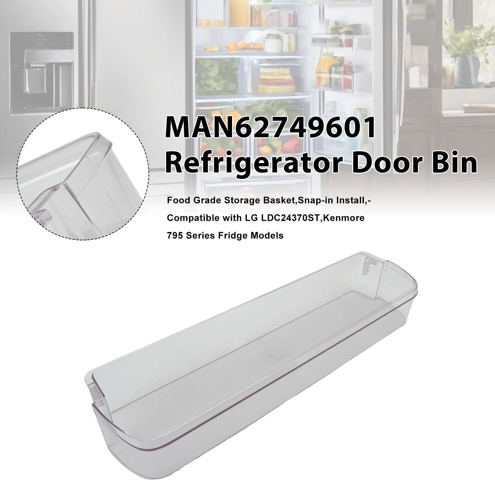 MAN62749601 Refrigerator Door Rack replacement for LG ?? Kenmore Fridges