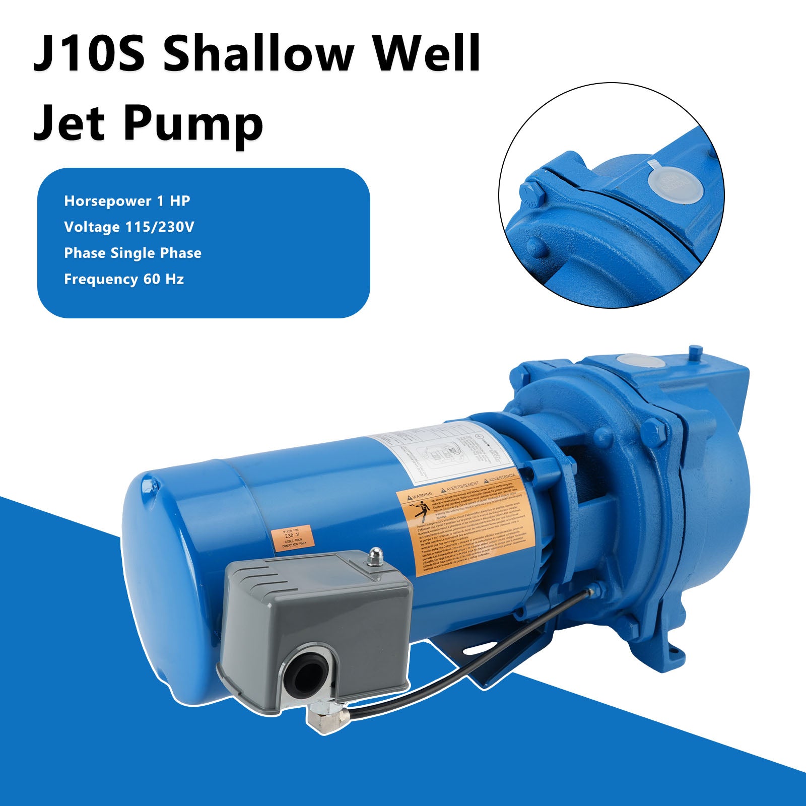 J10S Shallow Well Jet Pump - 1 HP