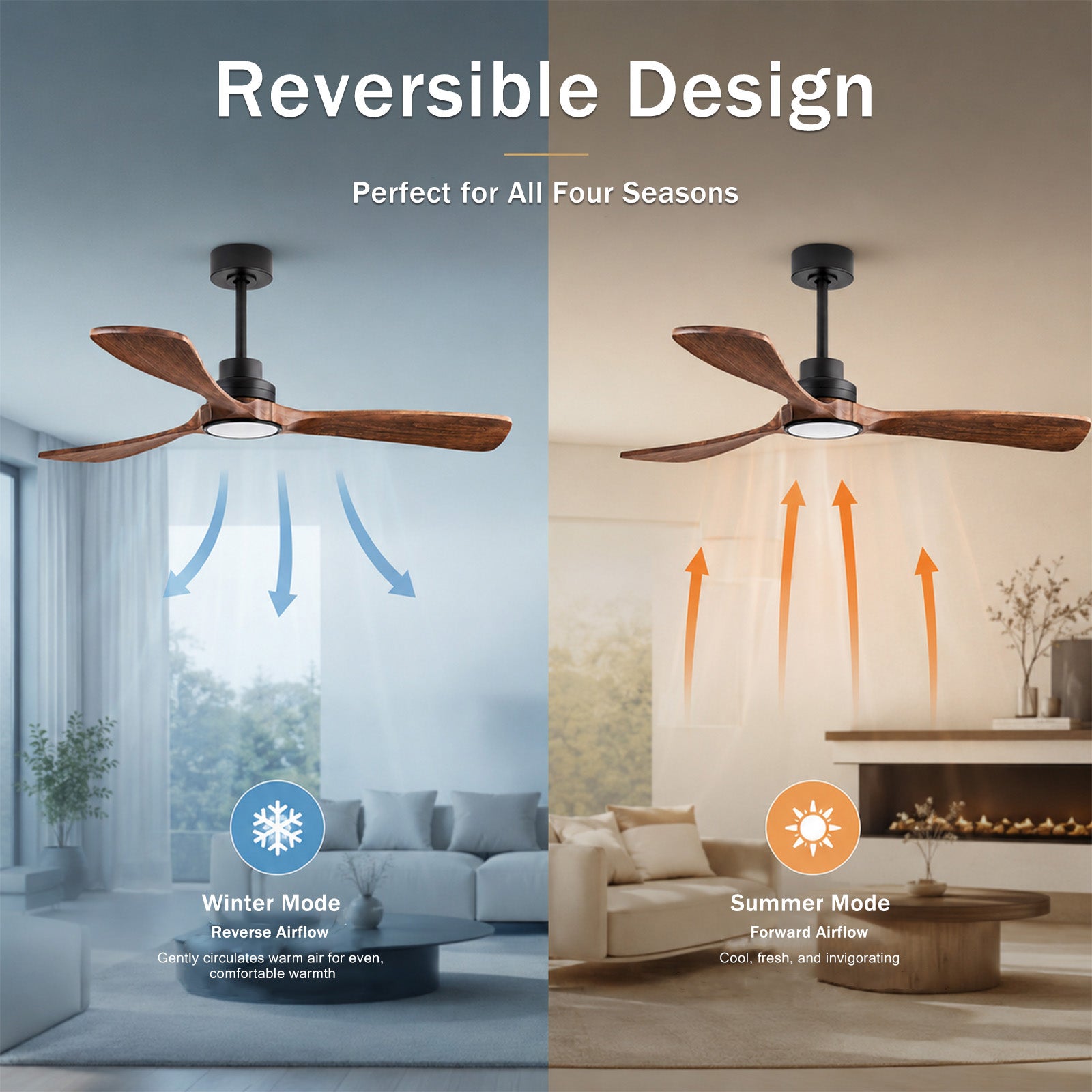 52" Smart Ceiling Fan with Light