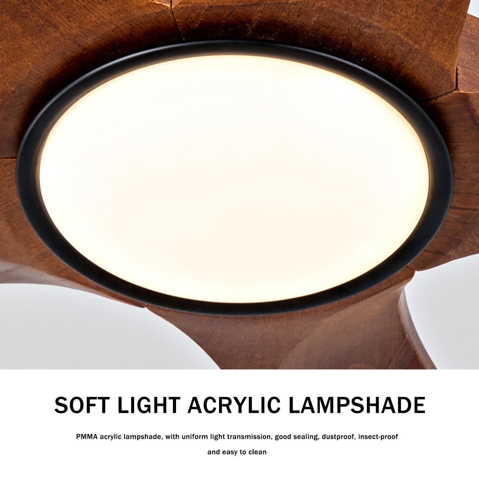 Quiet 60" Ceiling Fan Light