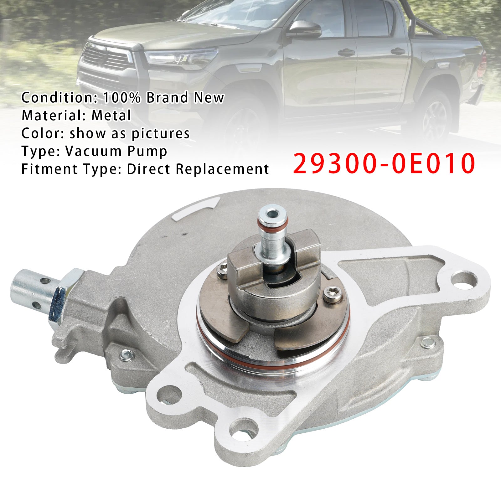 Vacuum Steering Pump 29300-0E010 For Toyota Fortuner Hilux 2016-2023