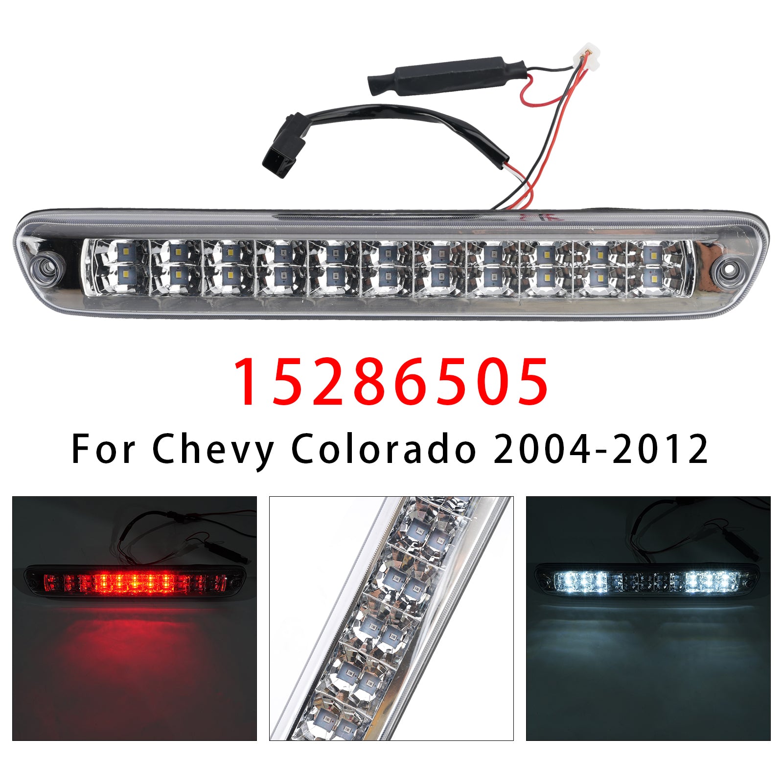 LED Third Brake Light 15286505 For Chevy Colorado GMC Canyon 2004-2012 White