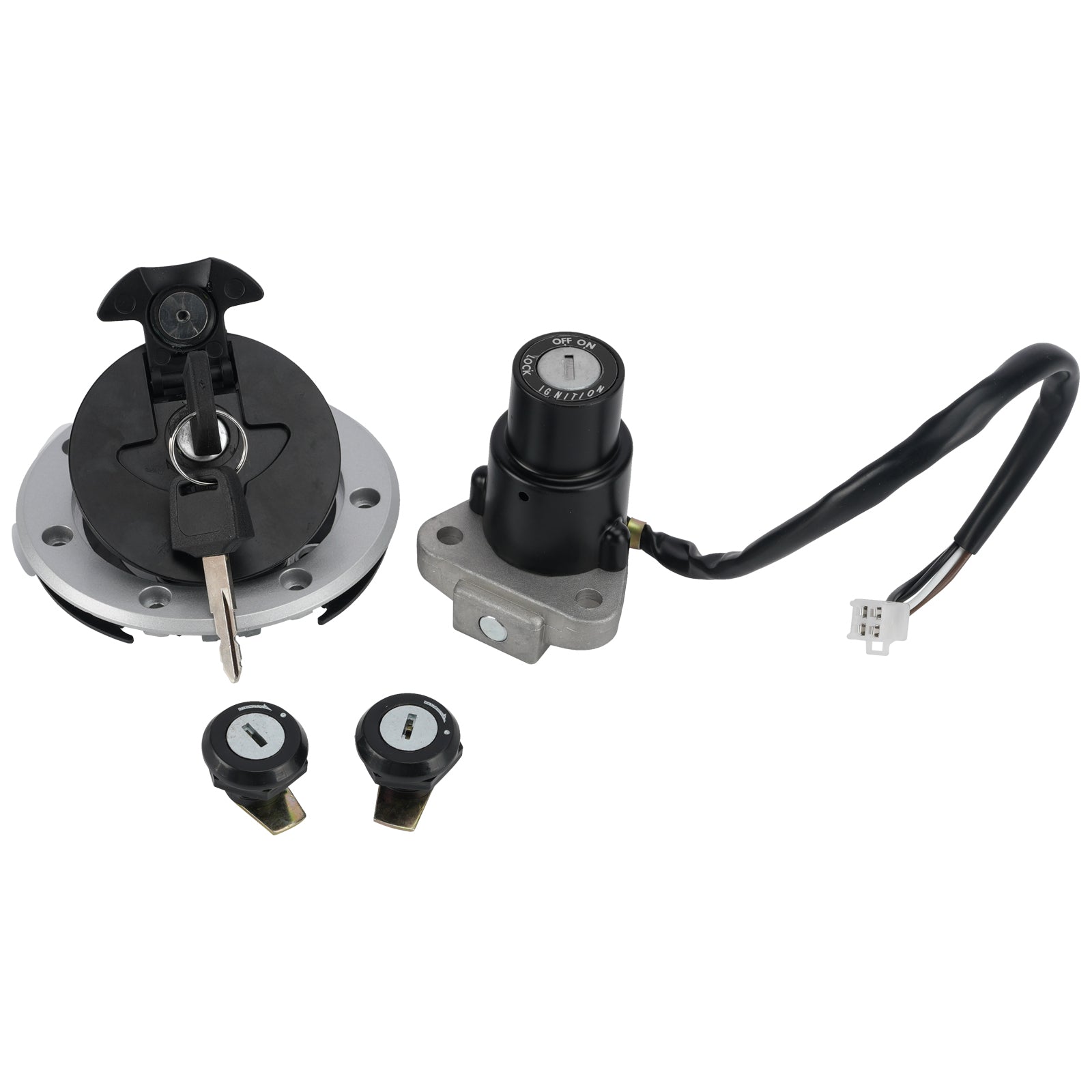 Ignition Key Switch Fuel Cap Lock Set For Kawasaki Ninja RR 150 KRR 150 ZX150