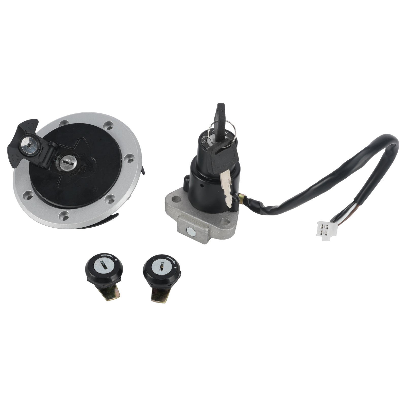 Ignition Key Switch Fuel Cap Lock Set For Kawasaki Ninja RR 150 KRR 150 ZX150