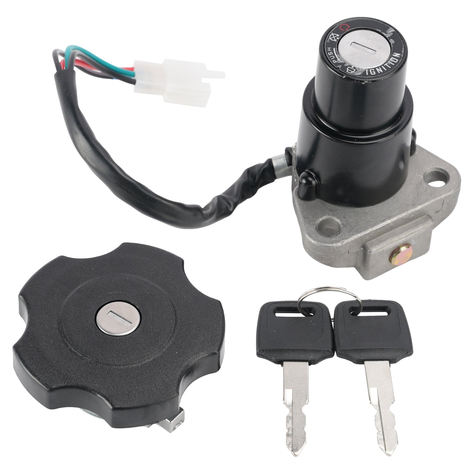 Ignition Key Switch Fuel Cap Lock Set For Yamaha DT200WR DT200 WR 1991-1994
