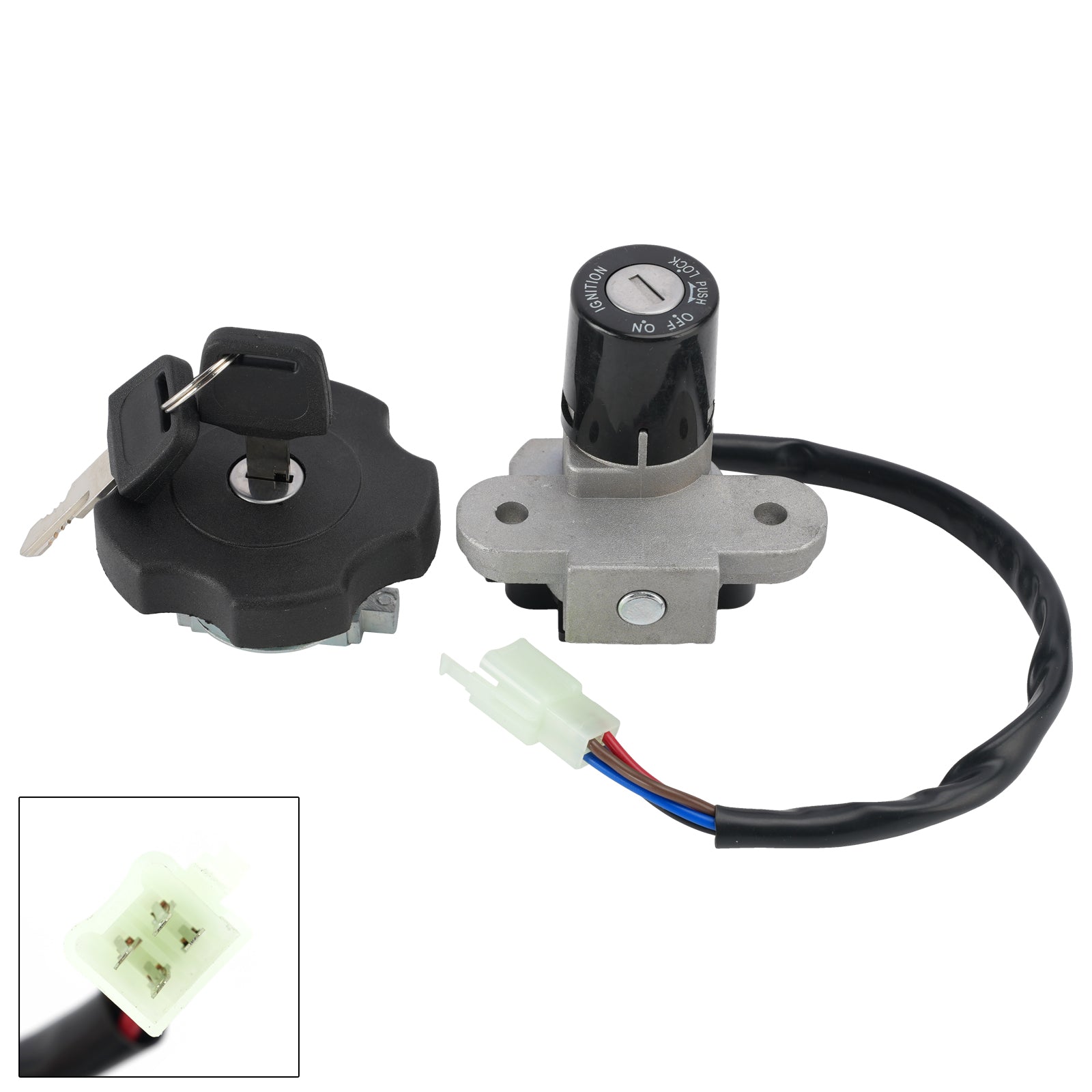 Ignition Key Switch Fuel Cap Lock Set For Yamaha DT125R DT125RE DT125X 2004-2006
