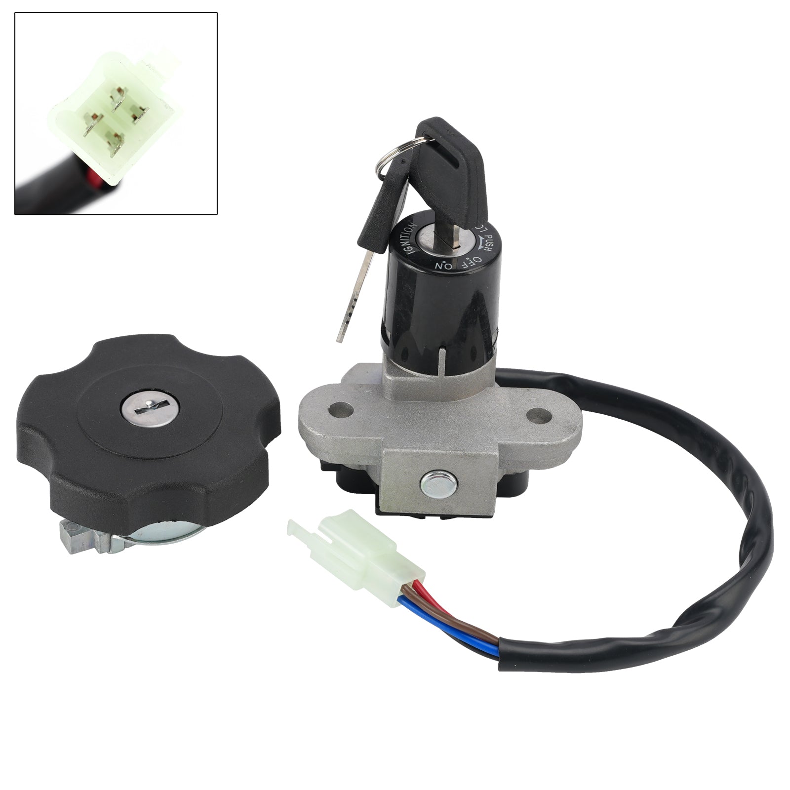 Ignition Key Switch Fuel Cap Lock Set For Yamaha DT125R DT125RE DT125X 2004-2006