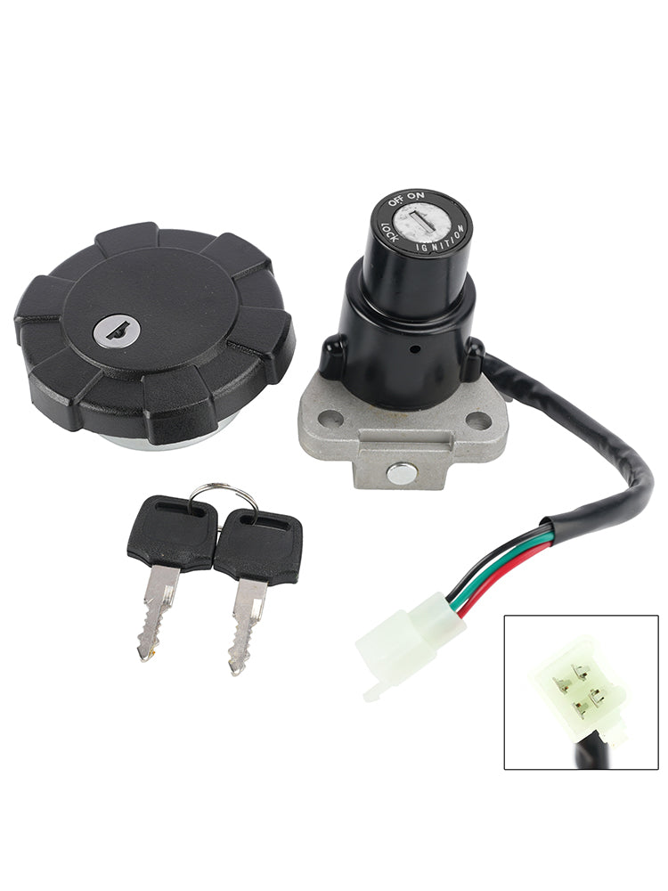 4-Wire Ignition Switch Fuel Cap Lock Set For Yamaha DT 125R DT125R 1987-2002