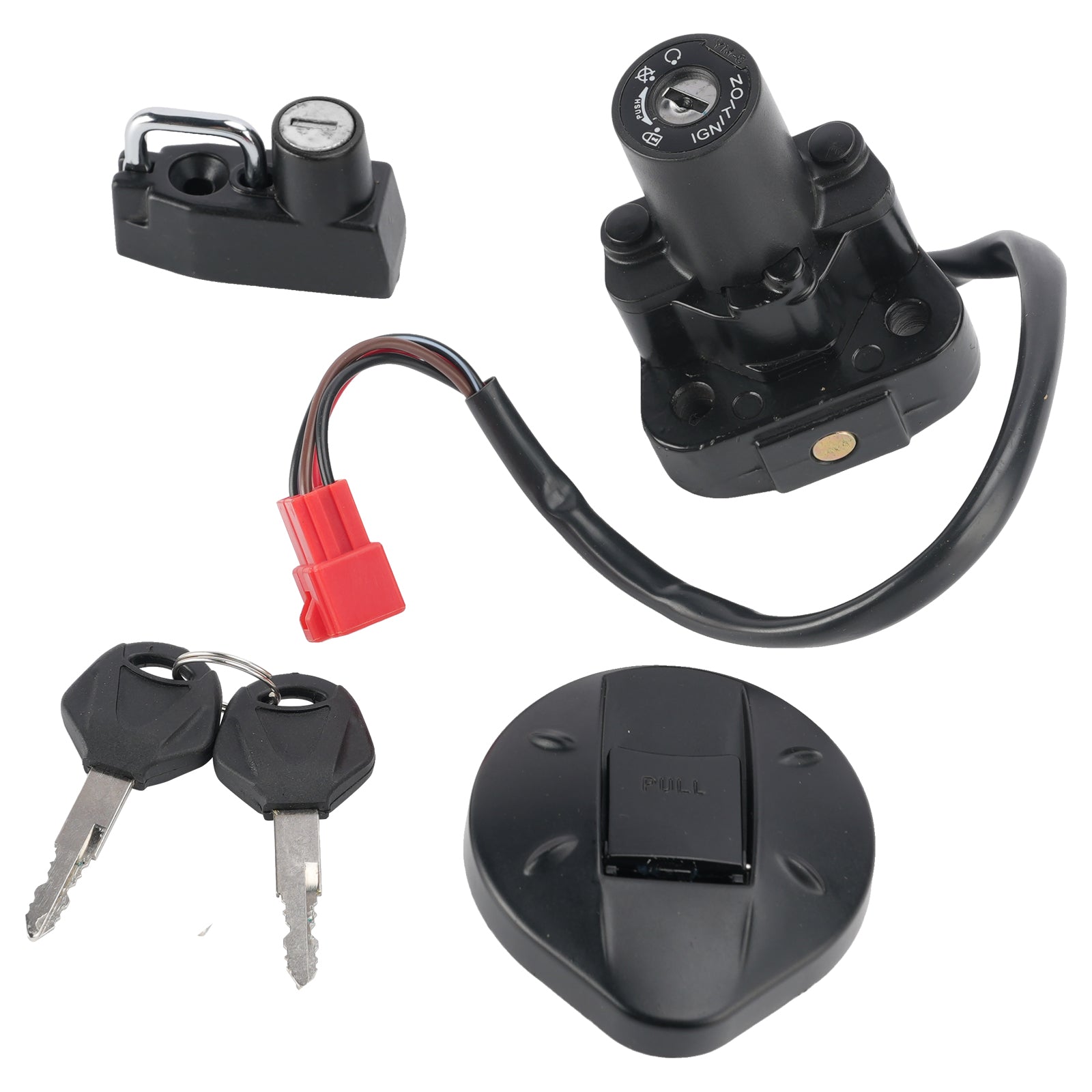 4-Wire Ignition Switch Fuel Cap Helmet Lock Set For Yamaha XT 250 X Serow 05-17