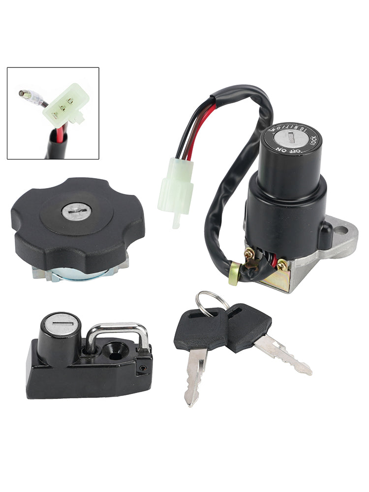 4-Wire Ignition Switch Fuel Cap Helmet Lock Set For Yamaha XT 600K XT600 91-94