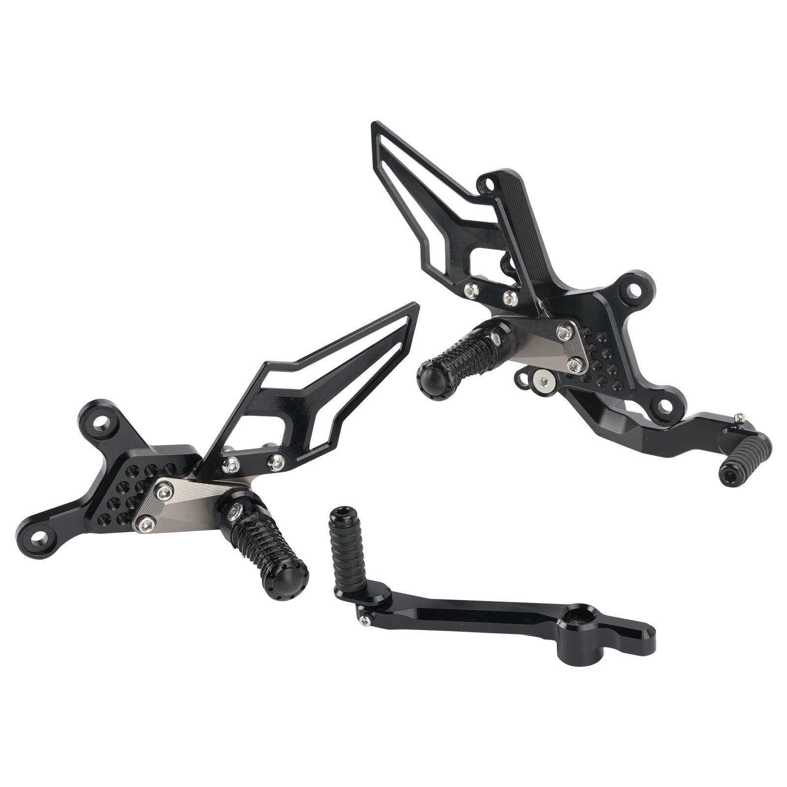 Racing Adjustable Rearsets Foot Pegs Gray For Yamaha MT09 MT-09 2024 2025 2026