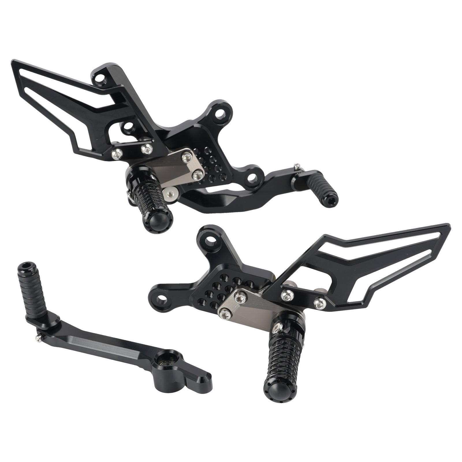 Racing Adjustable Rearsets Foot Pegs Gray For Yamaha MT09 MT-09 2024 2025 2026