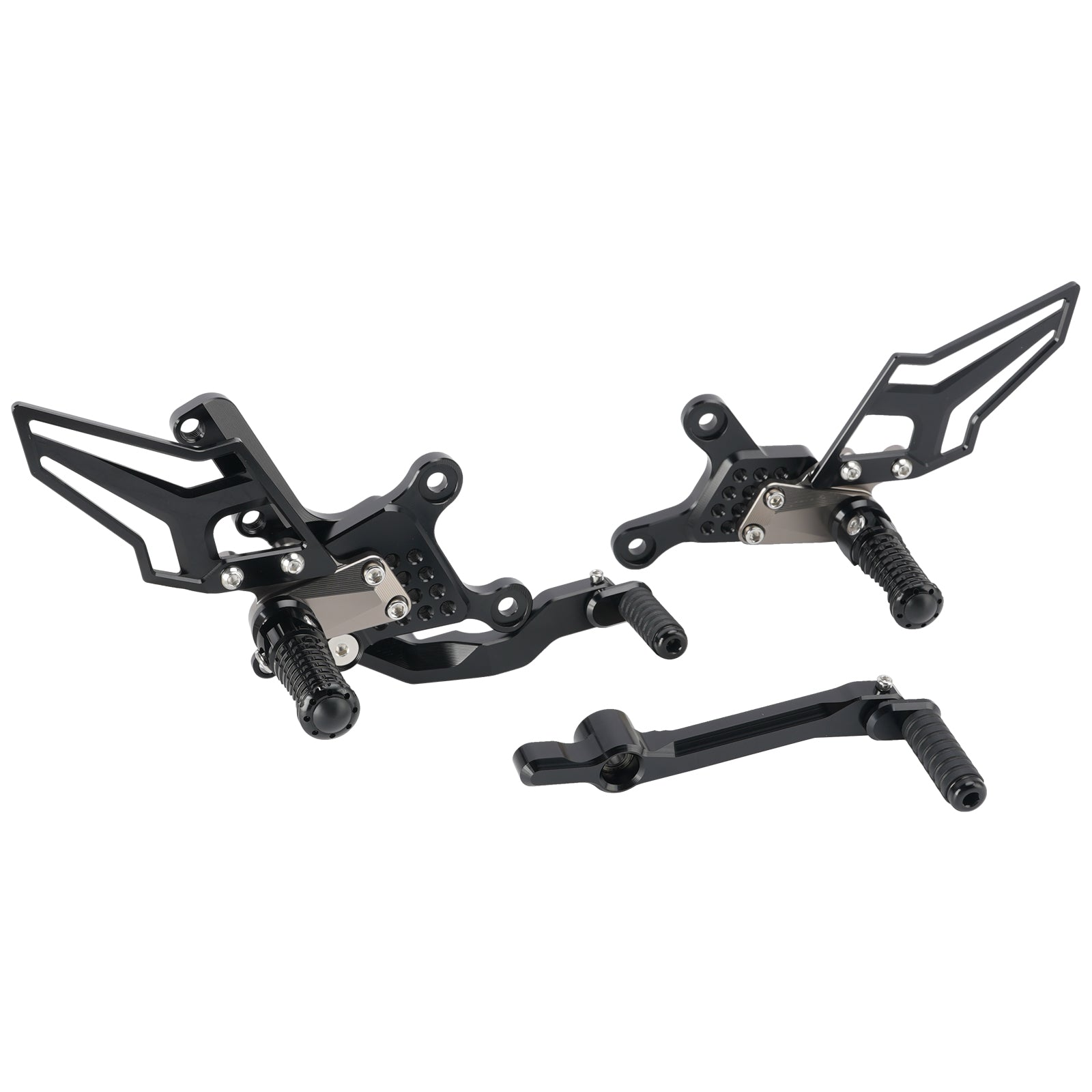 Racing Adjustable Rearsets Foot Pegs Gray For Yamaha MT09 MT-09 2024 2025 2026