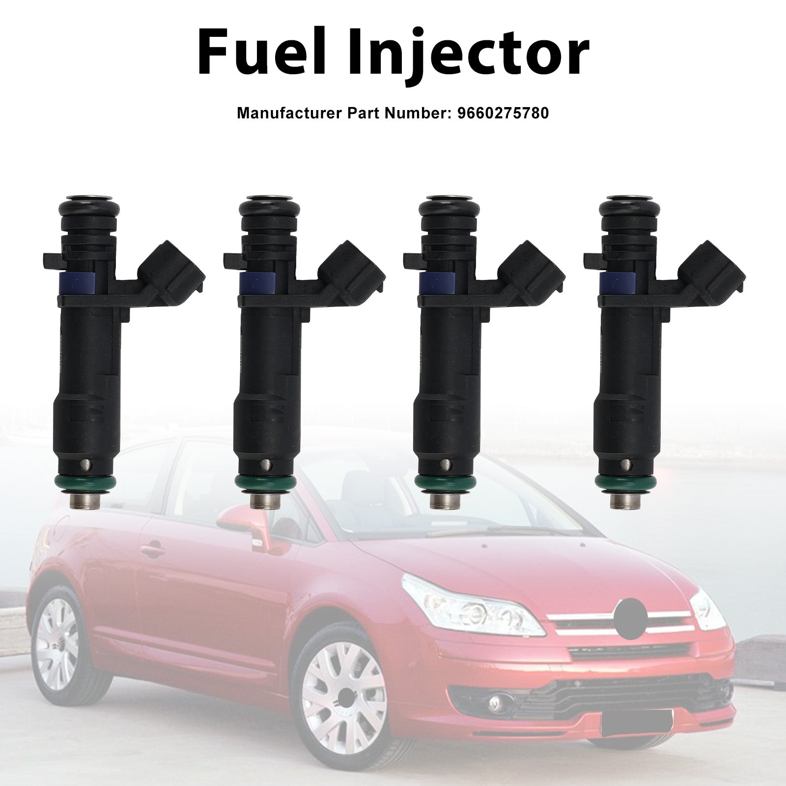 4Pcs Fuel Injector For Citro?n C4 Coupe 2006-07 C5 II 2004-2008 9660275780