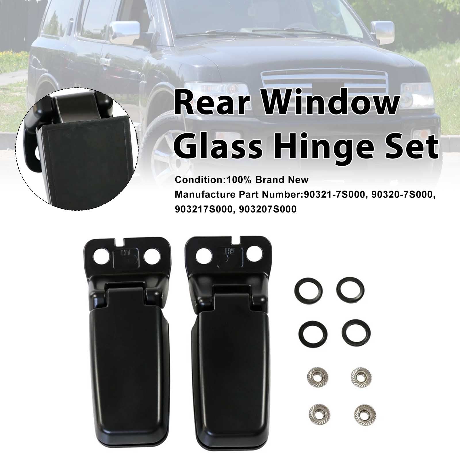 Rear Liftgate Glass Hinge Set For Infiniti QX56 5.6L V8 2004-2010 90320-7S000