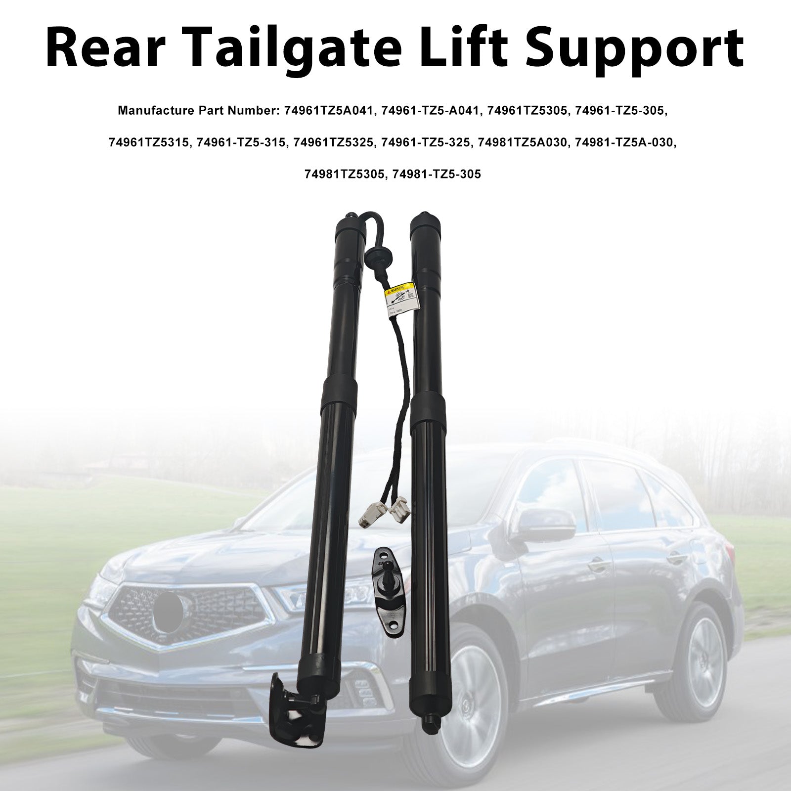 2PCS Tailgate Liftgate Cylinder Support Strut 74961-TZ5-325 Fit ACURA MDX 14-20