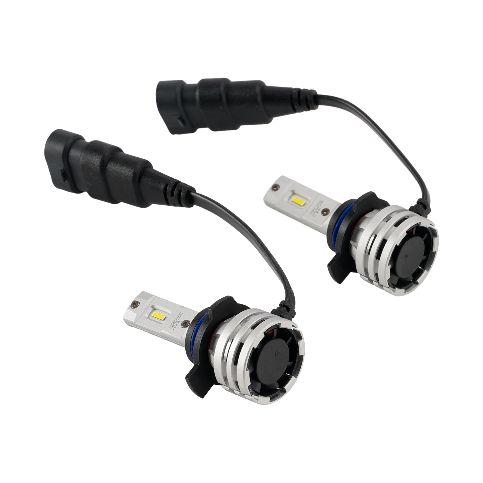 LED Headlight Bulb Kit Hi/Low Beam HIR2 9012 12V 24W 6500K Fan Cooling For HELLA