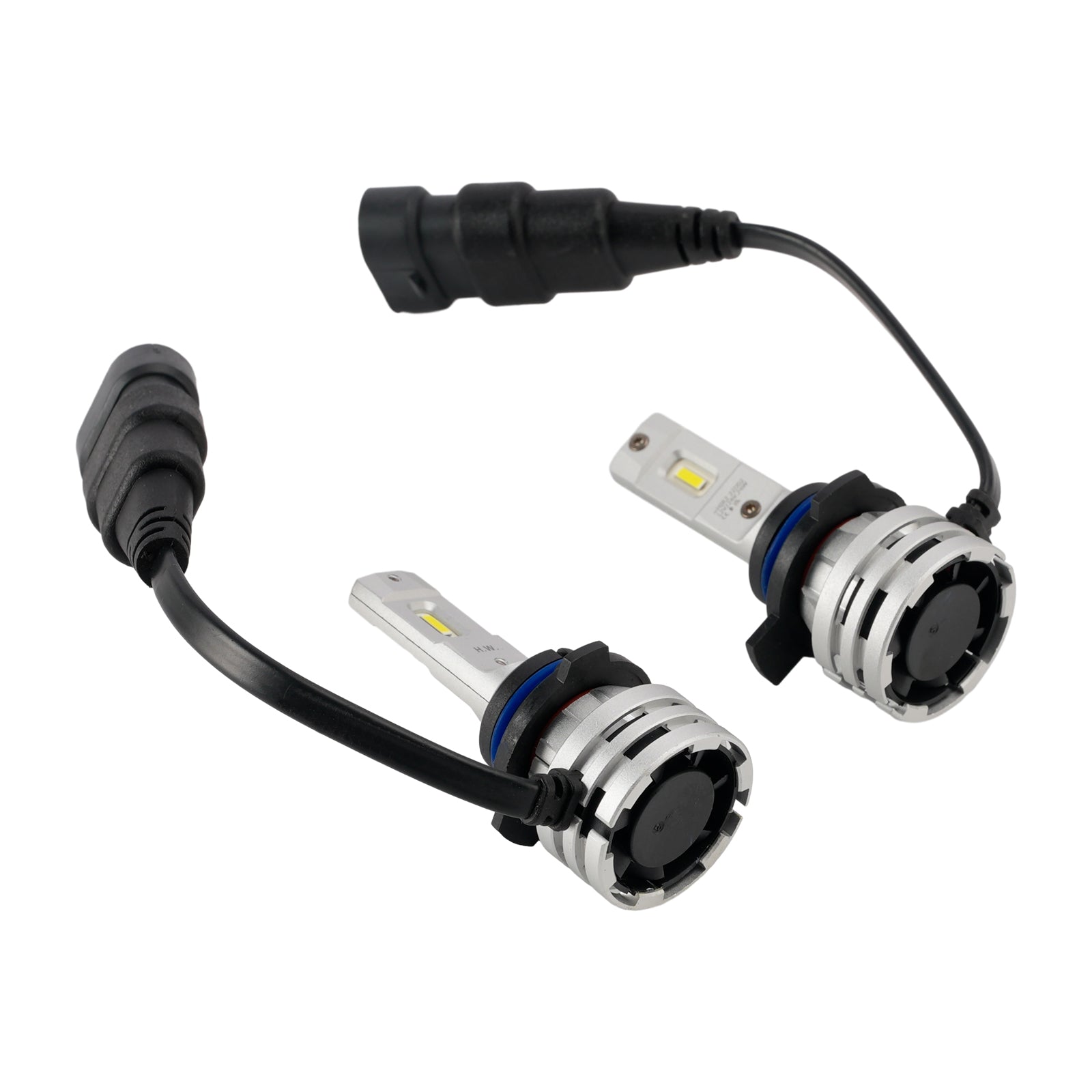 LED Headlight Bulb Kit Hi/Low Beam HIR2 9012 12V 24W 6500K Fan Cooling For HELLA
