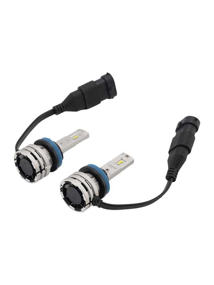 LED Headlight Bulb Kit Hi/Low Beam H8 H9 H11 12V 24W 6500K Fan Cooling For HELLA