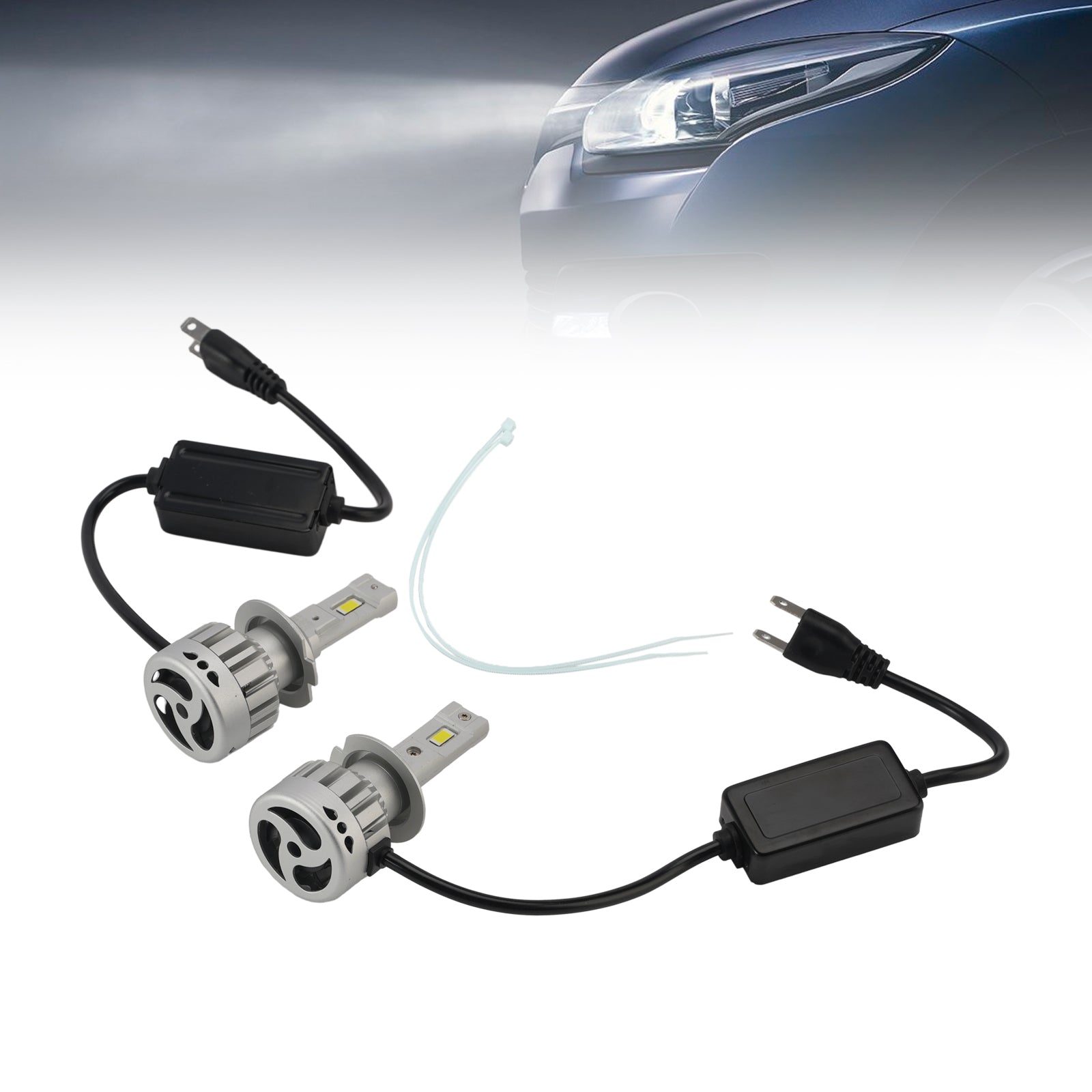 LED Headlight Bulb Kit High Low Beam Lamp H7 12V 55W 6500K 4000LM For HELLA