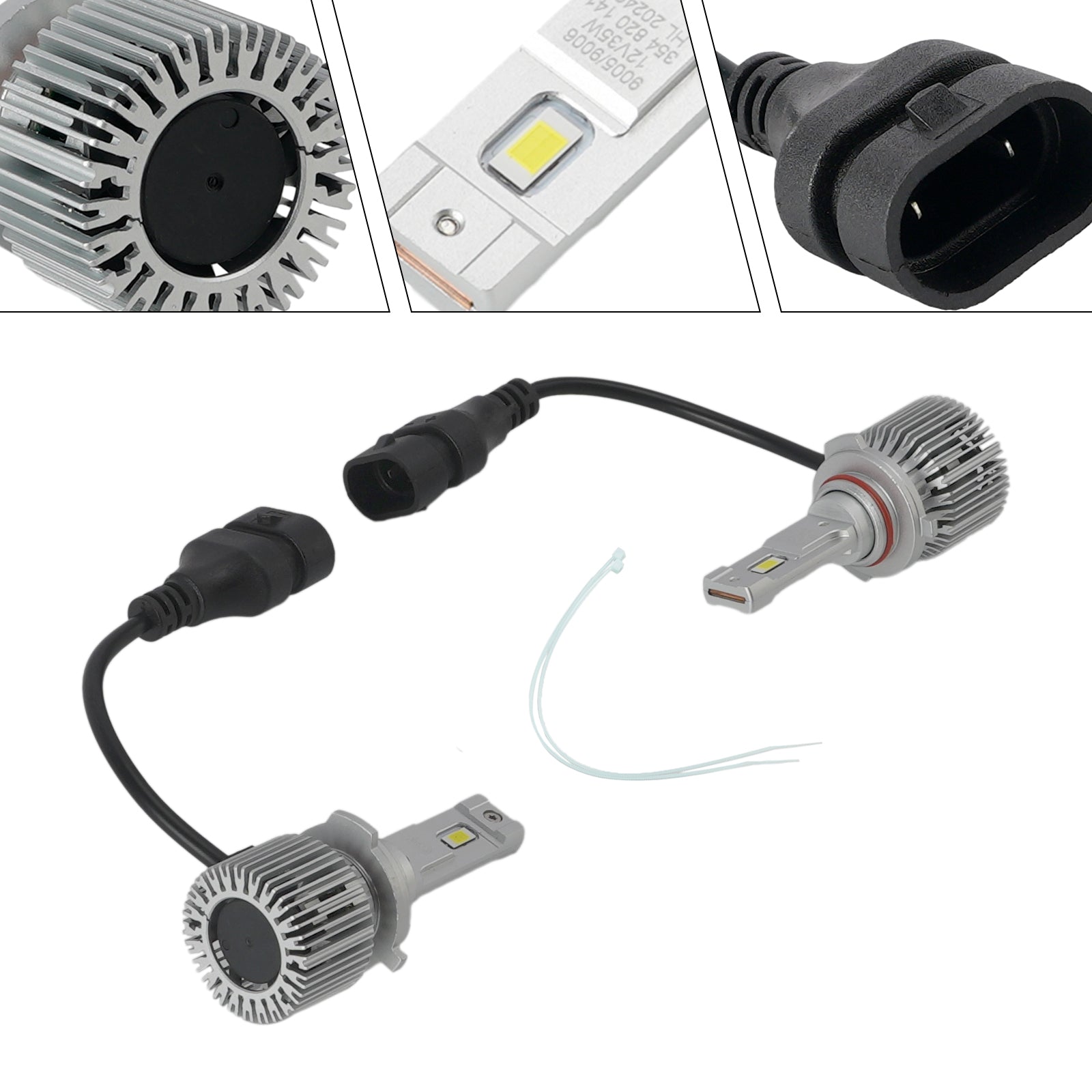 LED Headlight Bulb Kit HB3 HB4 9005 9006 12V 35W 6500K 2500LM For HELLA
