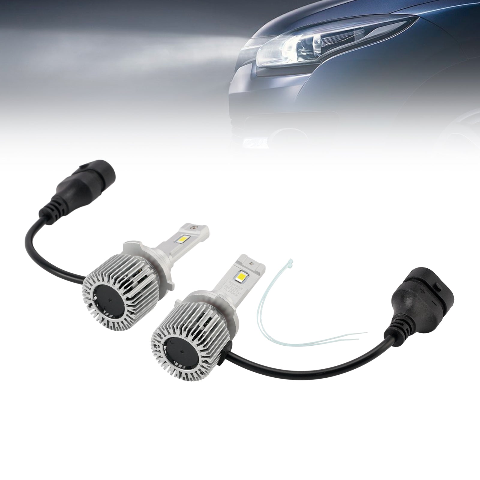 LED Headlight Bulb Kit Hi/Low Beam HIR2 9012 12V 35W 6500K 2500LM For HELLA