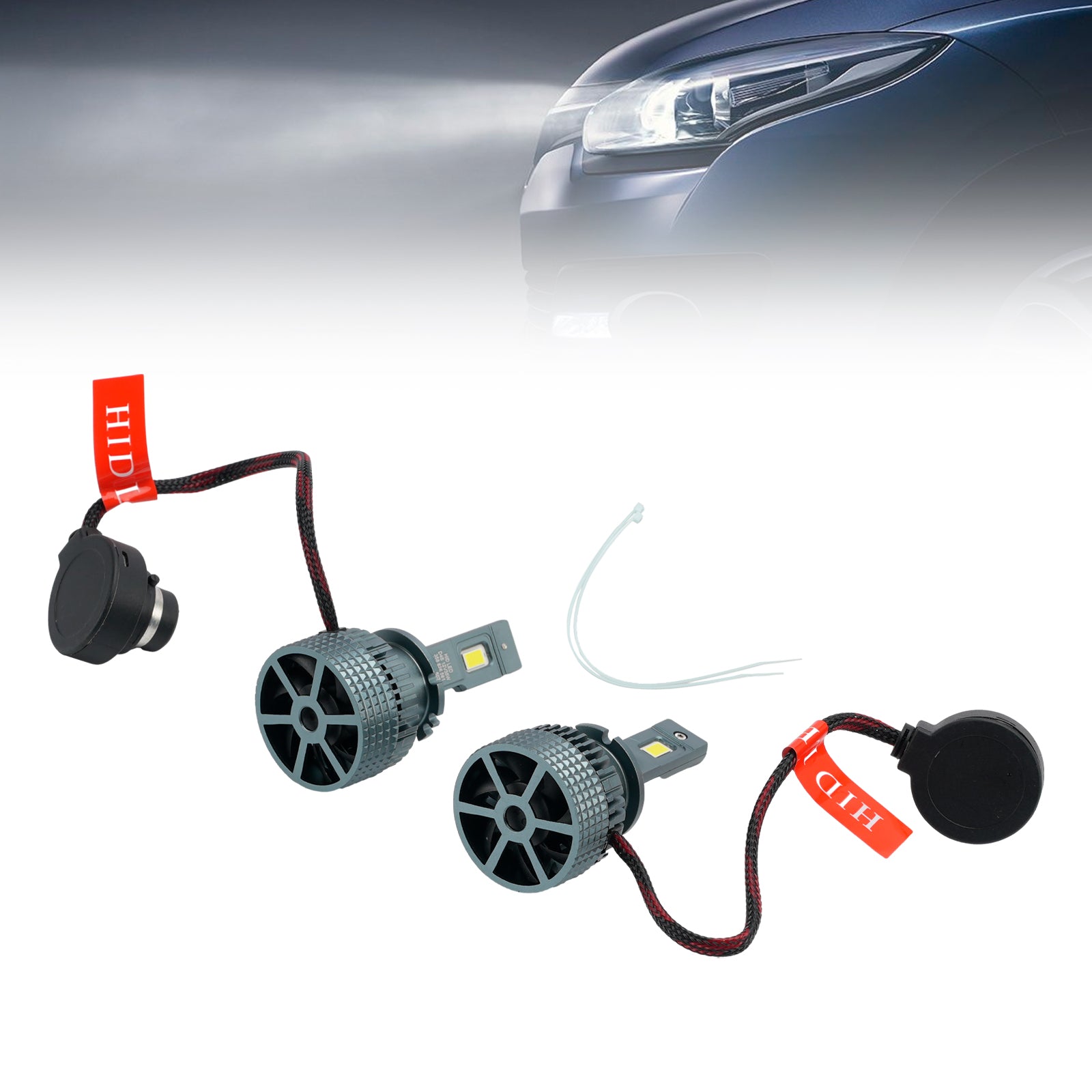 LED Headlight Bulb Kit High Low Beam Lamp D4S 12V 35W 6500K For HELLA