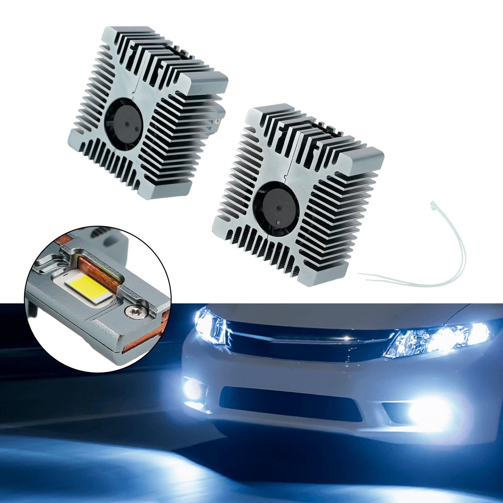 LED Headlight Bulb Kit High Low Beam Lamp D5S 12V 35W 6500K For HELLA