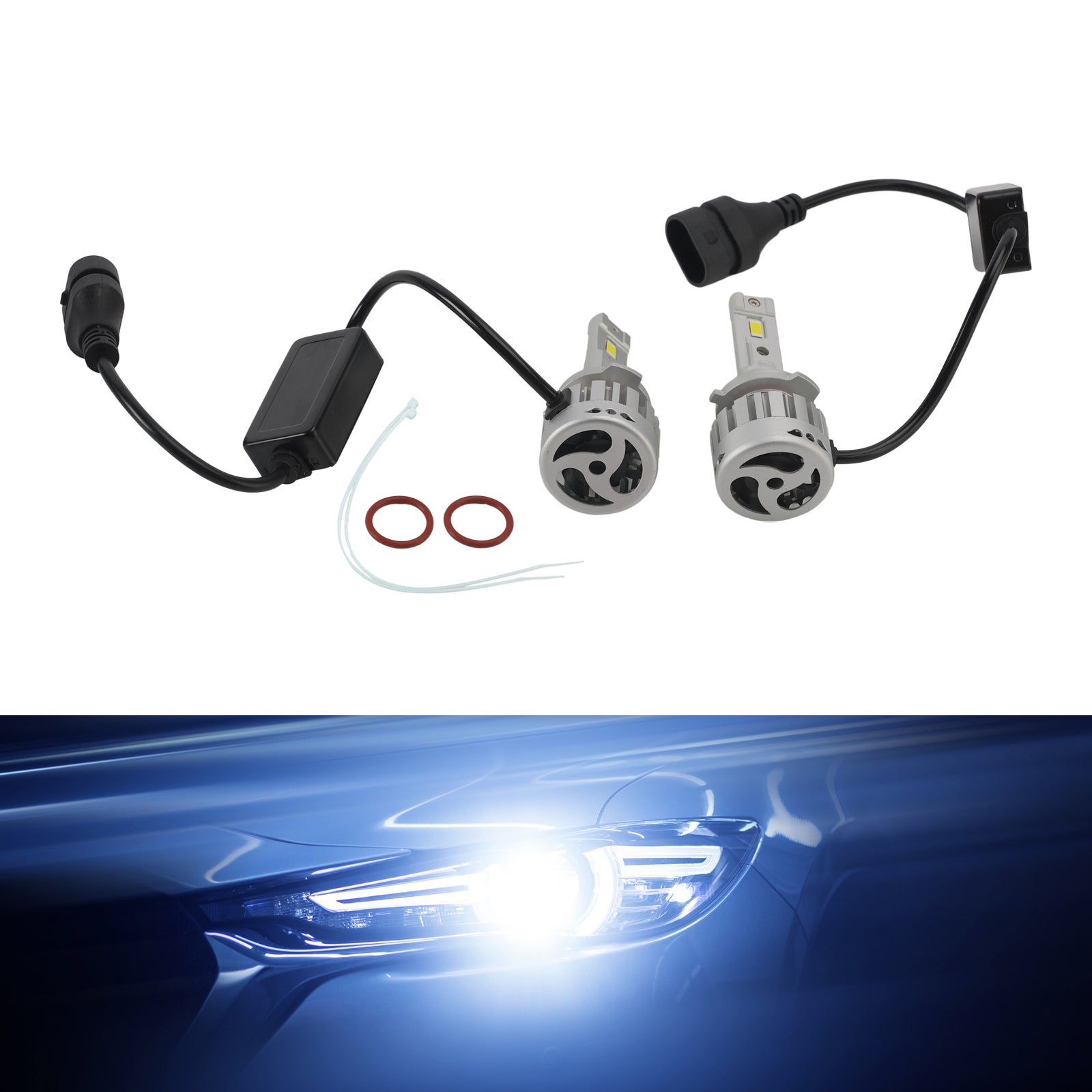 LED Headlight Bulb Kit High Low HB3/4 9005 9006 12V 55W 6500K 4000LM For HELLA