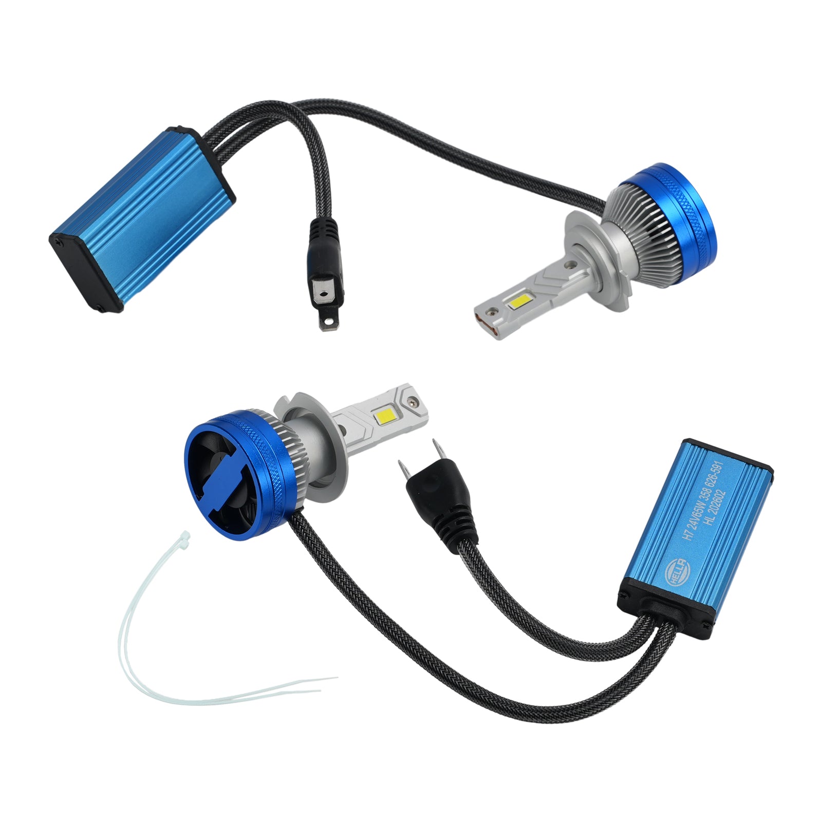 LED Headlight Bulb Kit High Low Beam Lamp H7 24V 65W 6500K For HELLA