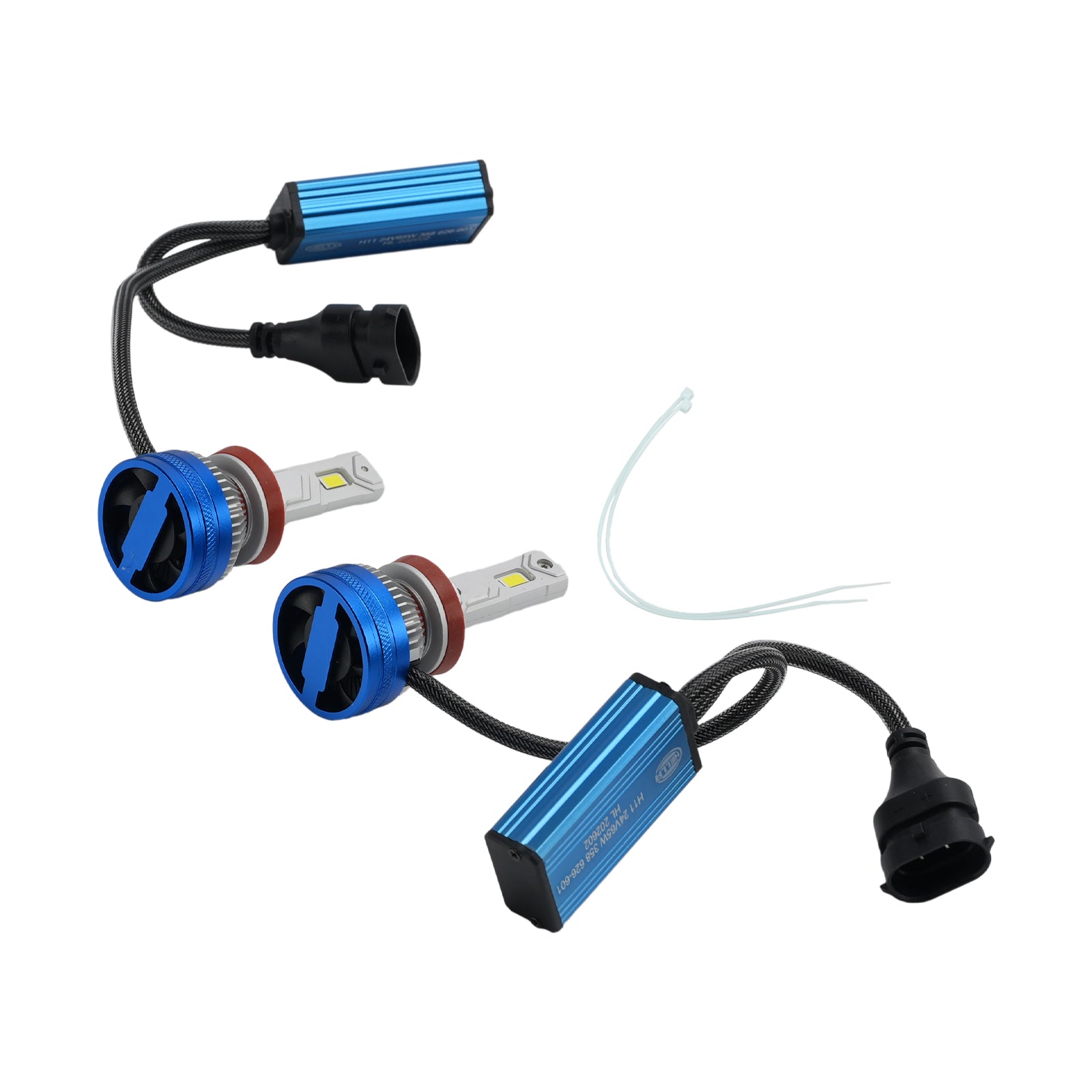 LED Headlight Bulb Kit High Low Beam Lamp H11 24V 65W 6500K For HELLA