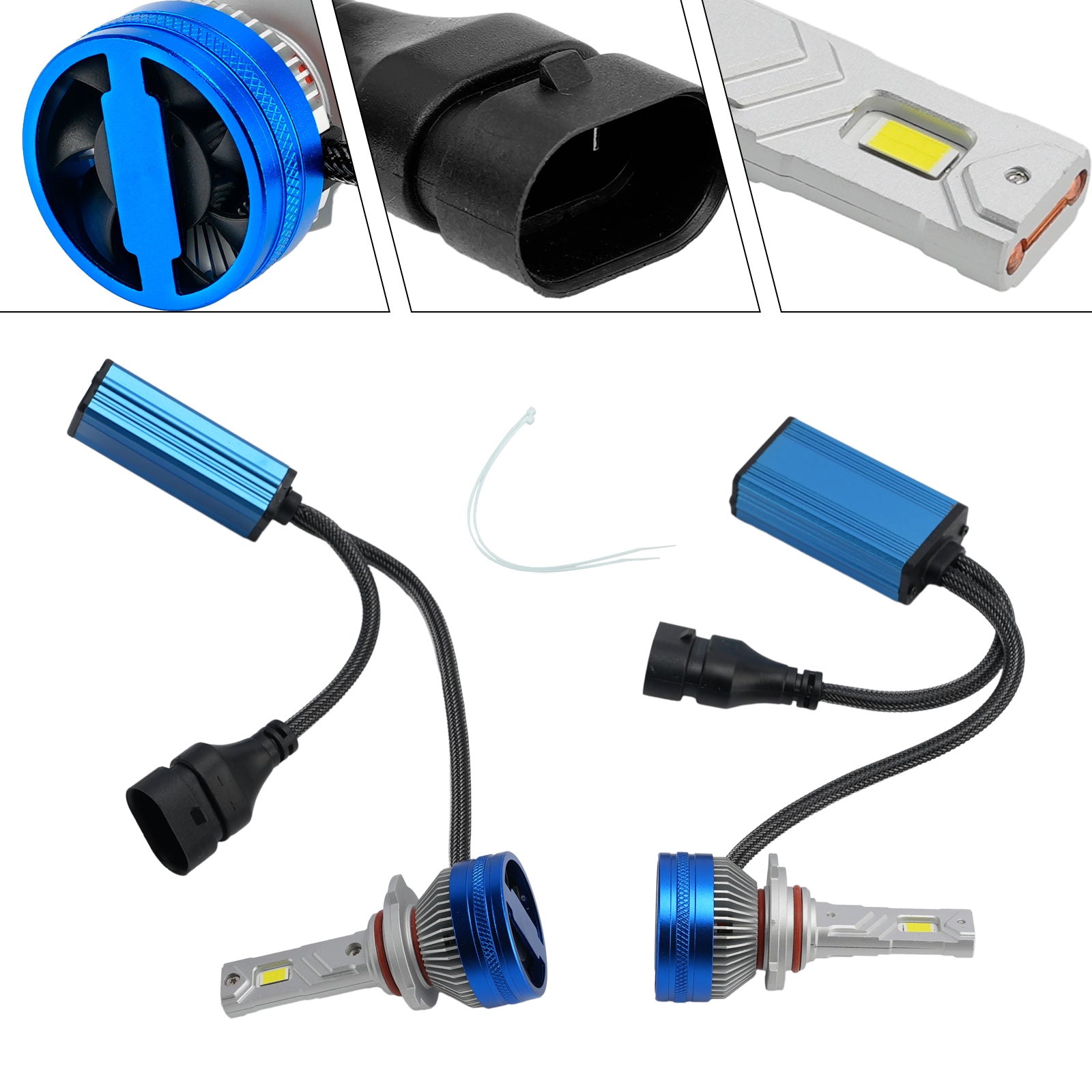 LED Headlight Bulb Kit High Low Beam Lamp HB3/4 9005/6 24V 65W 6500K For HELLA