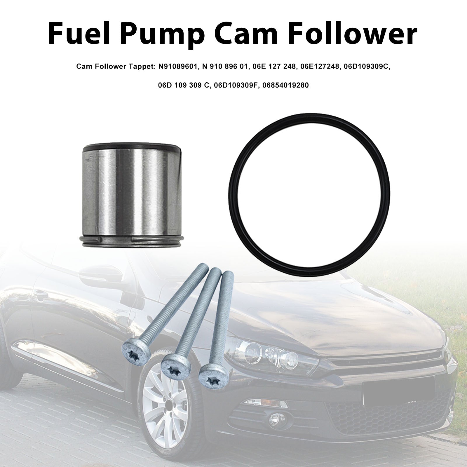 Fuel Pump Cam Follower Tappet Seal + O-Ring Fit Audi TT 2.0 Fit Seat Fit Skoda
