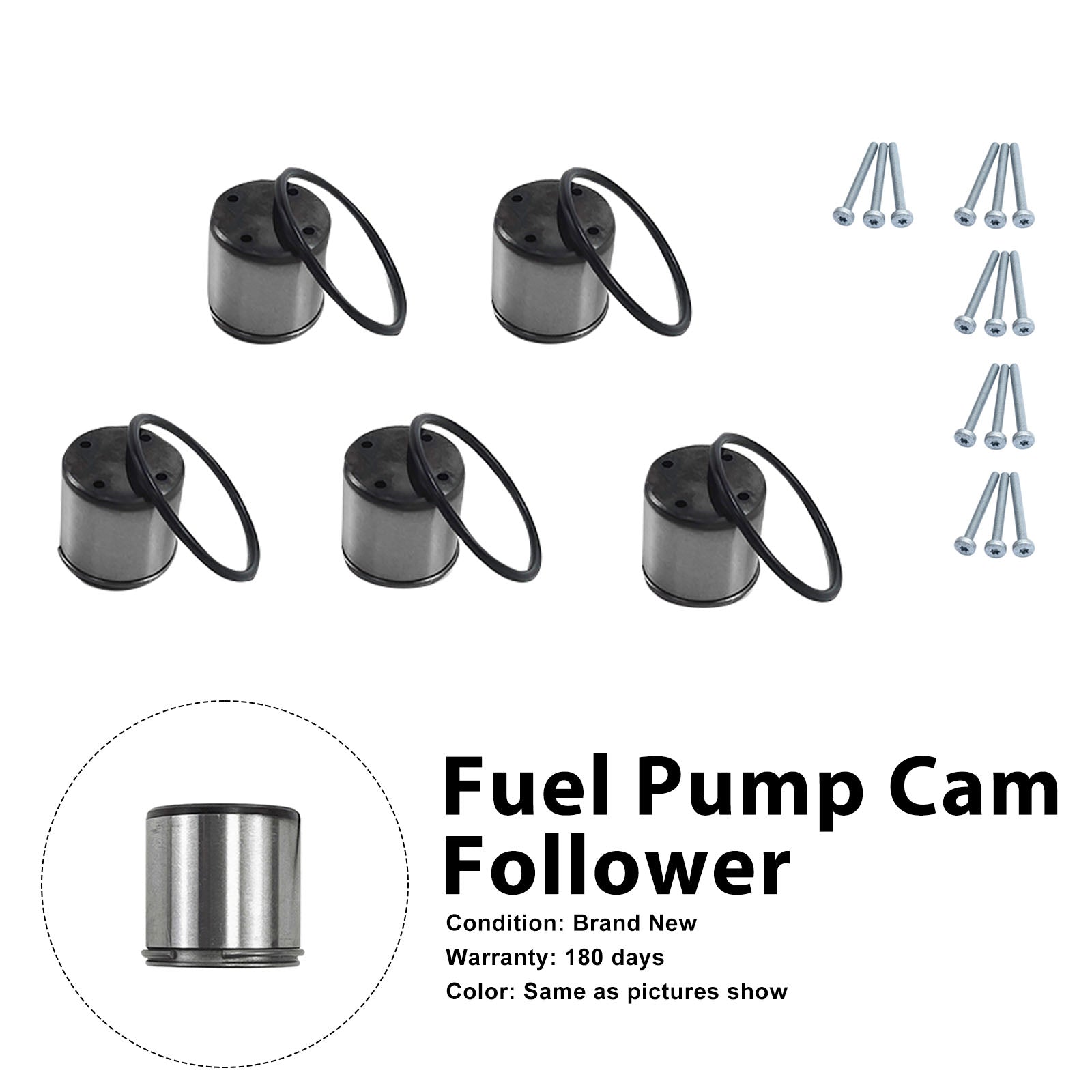 5PCS Fuel Pump Cam Follower Tappet Seal + O-Ring Fit Audi TT 2.0 Fit Seat