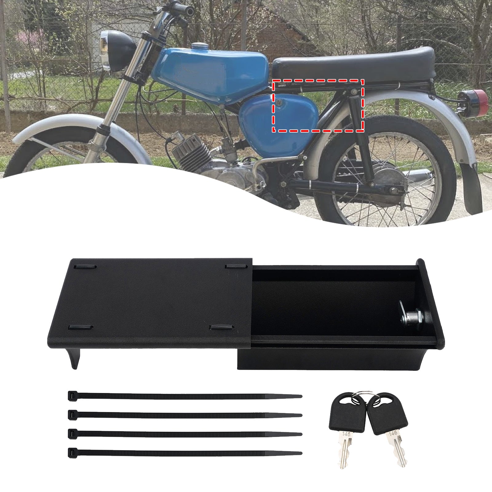 Tool Box Storage Box With Lock For Simson S50 S51