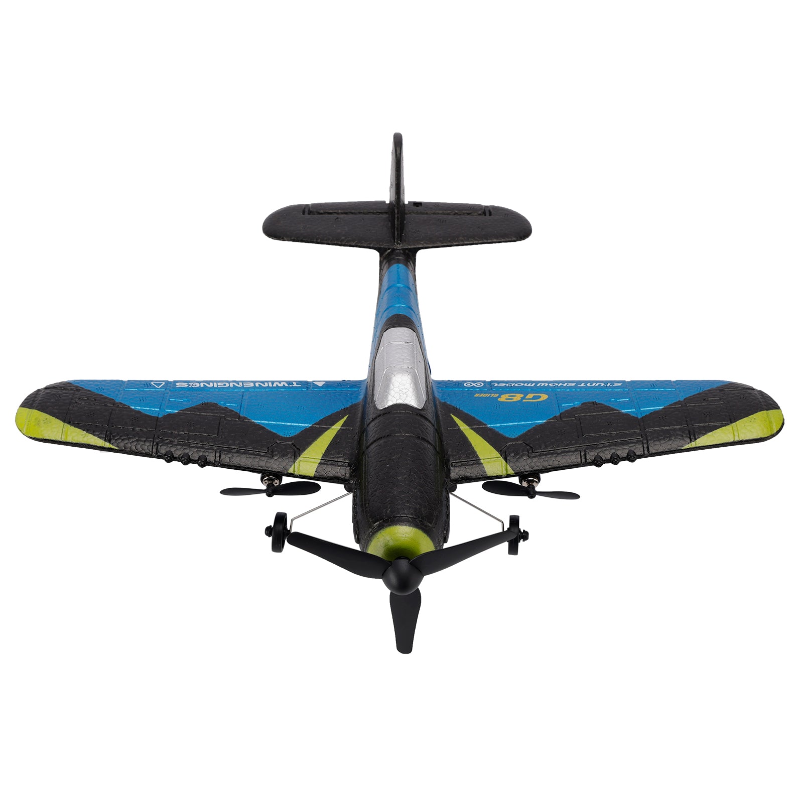 4D-G8 2.4GHz 2 Channel RC Glider Airplane Kid Toy Gift With 2 Batteries Blue