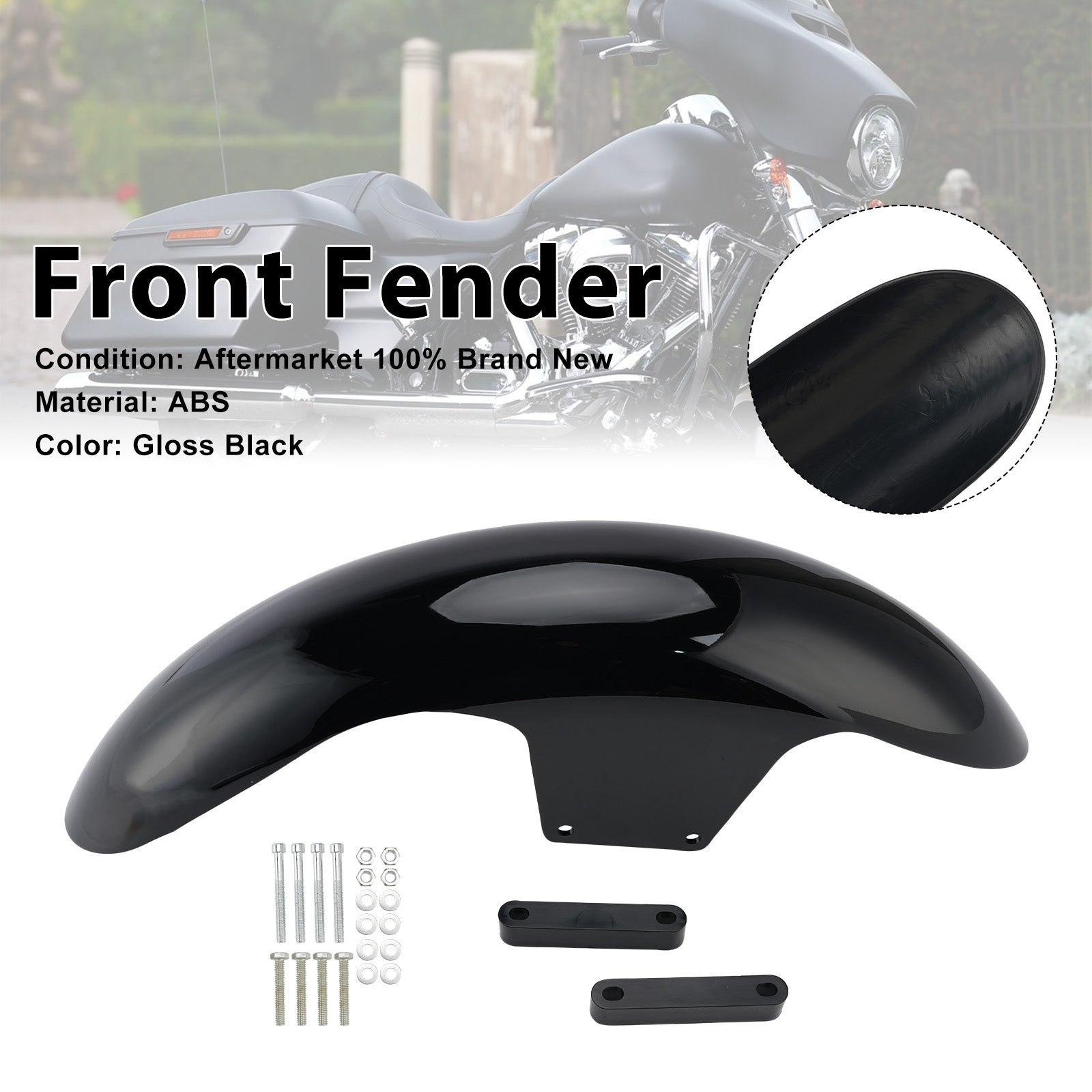 21" Front Fender Fit For Touring Street Glide Road Glide 2014-2024