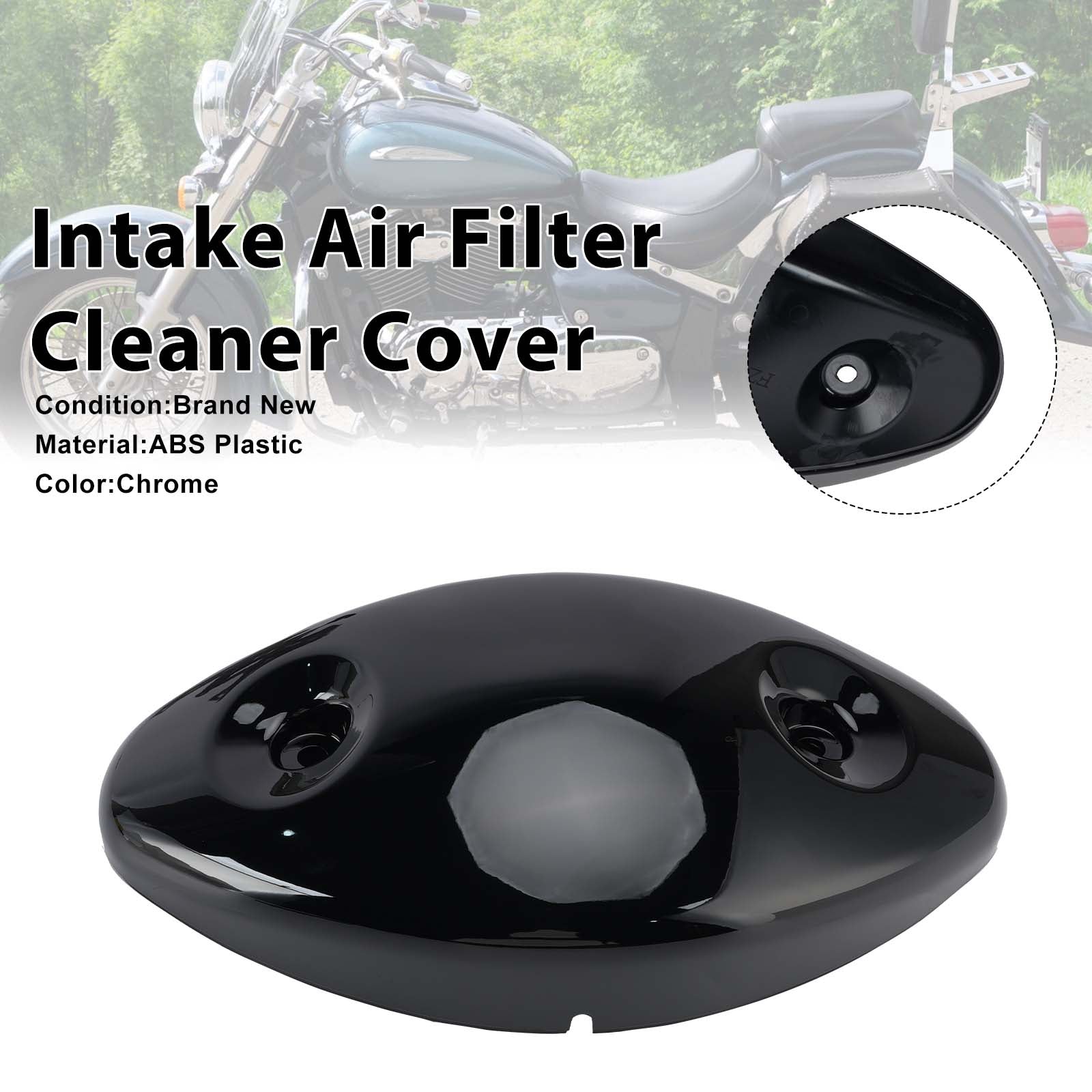 Intake Air Filter Cleaner Cover For Suzuki Intruder VL800 Boulevard C50 01-08 Black