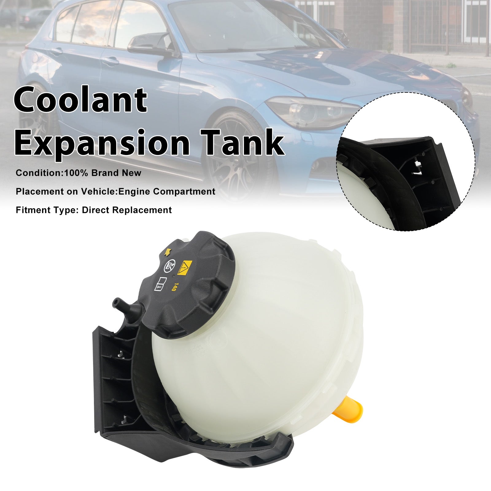 Coolant Expansion Tank For BMW 1 2 3 4 Series 2011-2021 17137642158