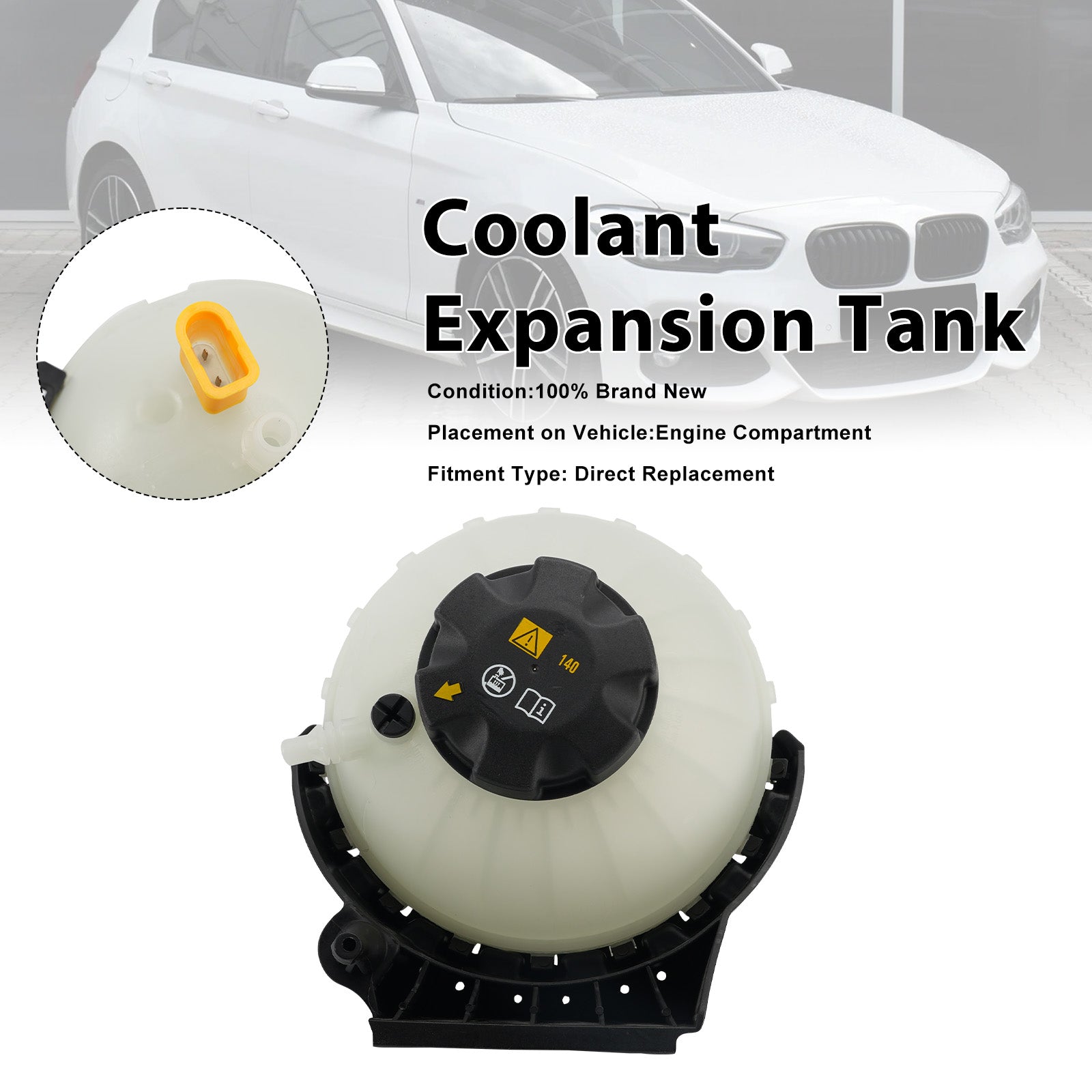 Coolant Expansion Tank For BMW 1 2 3 4 Series 2011-2021 17137642158