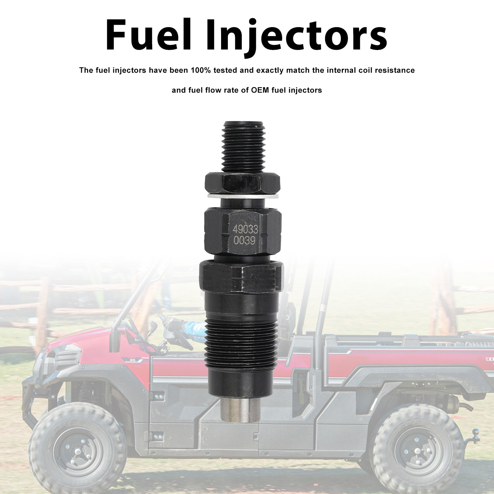 49033-0039 Fuel Injectors 3070284 3070436 For Kawasaki KAF1000 Polaris UTV