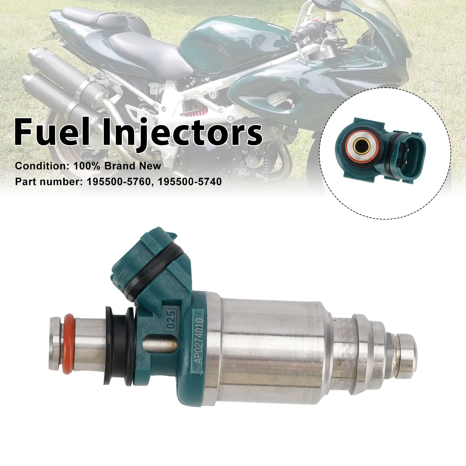 Fuel Injectors 195500-5760 195500-5740 For Suzuki TL1000 98-03 RSV1000