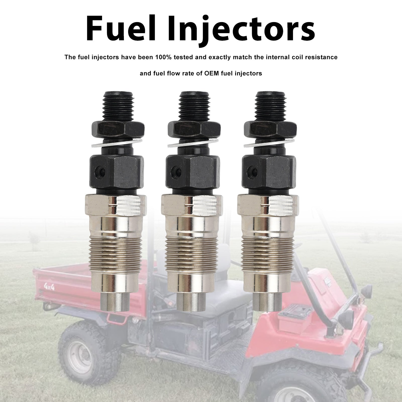 3PC 49099-0018 Fuel Injectors 49033-1058 For Kawasaki DM950 DM850 Mule 2510 3010