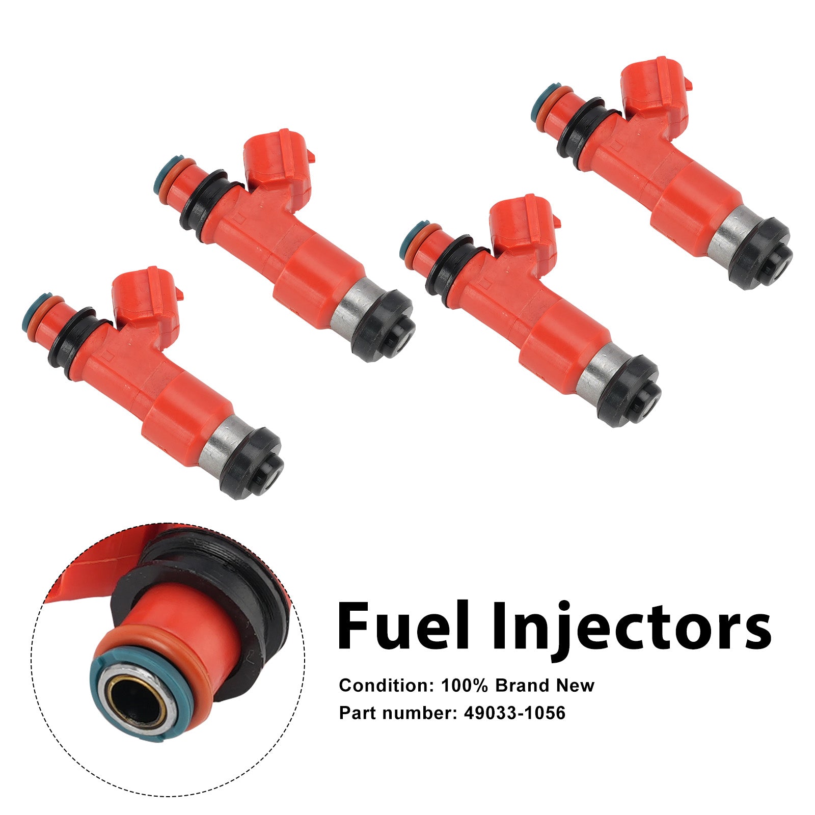 4PC Fuel Injectors 49033-1056 For Kawasaki Ninja ZX12R ZX1200 2002-2003