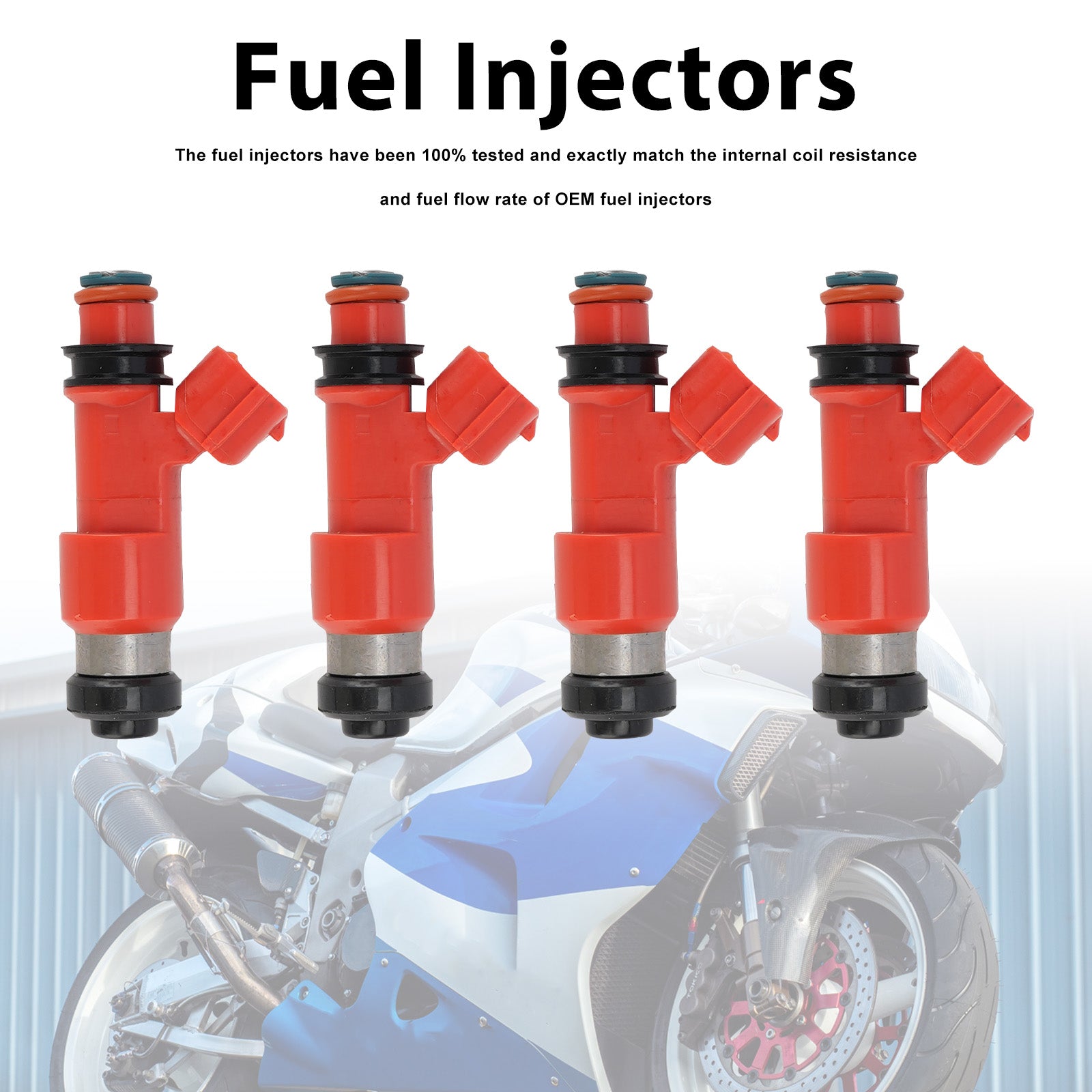4PC Fuel Injectors 15710-02FB0 For Suzuki TL1000R 1998-2003